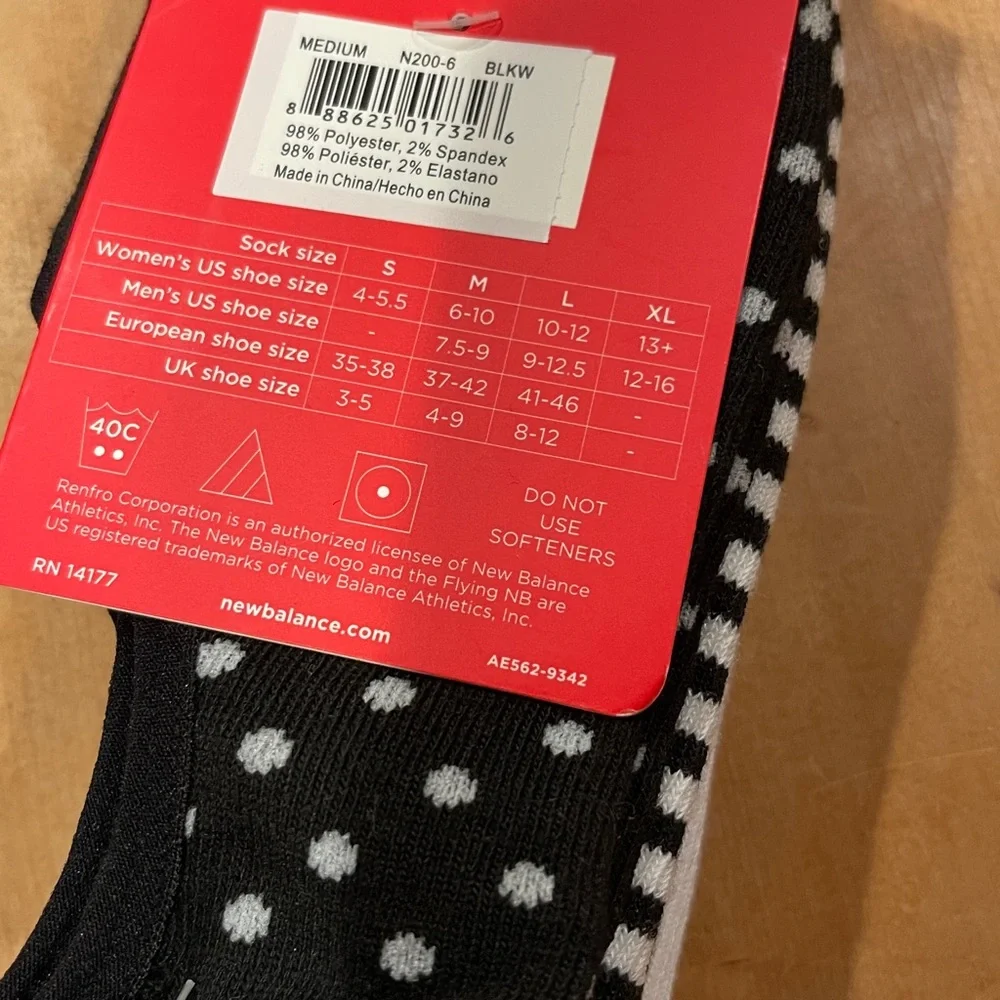 NB 6 Pairs No Show Socks MEDIUM